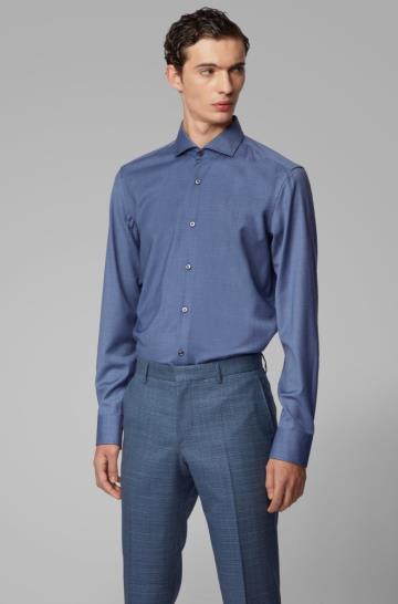 Koszula BOSS Slim Fit Głęboka Niebieskie Męskie (Pl77553)